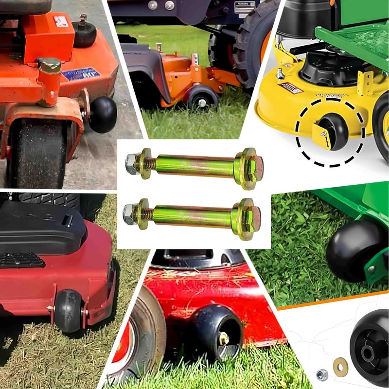 Metalsuberg 2 Pack Deck Wheel Bolts and locknut kit Compatible with Exmark Lawn mowers 103-3168 103-4051 1-603299 1-603602 PL7540 225-205, More 5/8" bore Wheel - Image 2